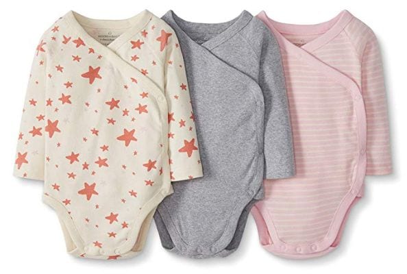 Moon and Back 3-Pack Organic Cotton Long Sleeve Bodysuit